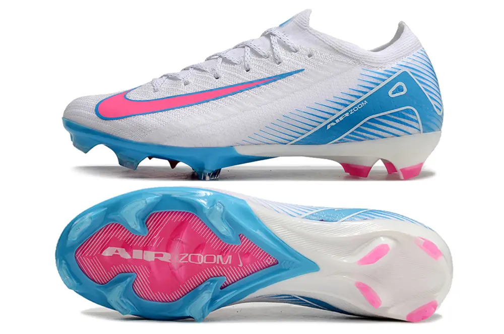 Nike Air Zoom Mercurial Vapor 16 Elite FG - White/Light Blue/Pink
