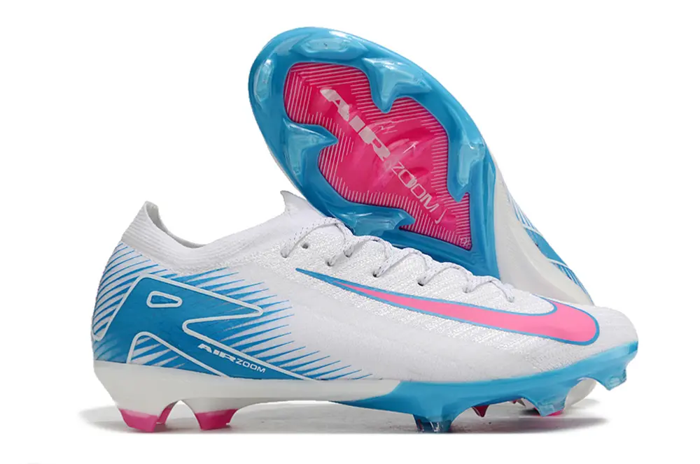 Nike Air Zoom Mercurial Vapor 16 Elite FG - White/Light Blue/Pink