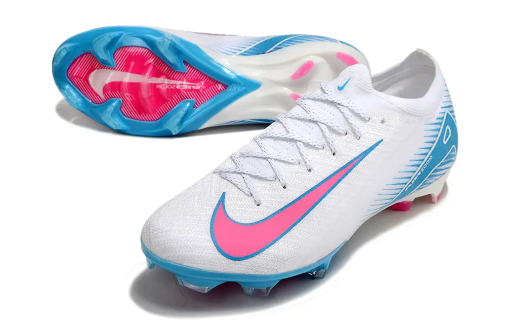 Nike Air Zoom Mercurial Vapor 16 Elite FG - White/Light Blue/Pink