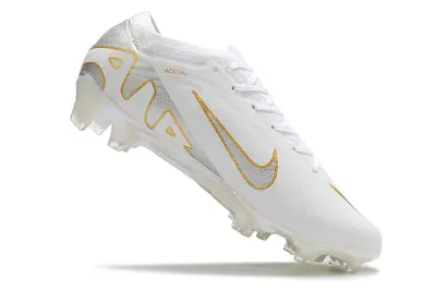 Nike Air Zoom Mercurial Vapor 15 Elite FG - White/Metallic Gold/Iridescent Silver