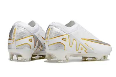 Nike Air Zoom Mercurial Vapor 15 Elite FG - White/Metallic Gold/Iridescent Silver
