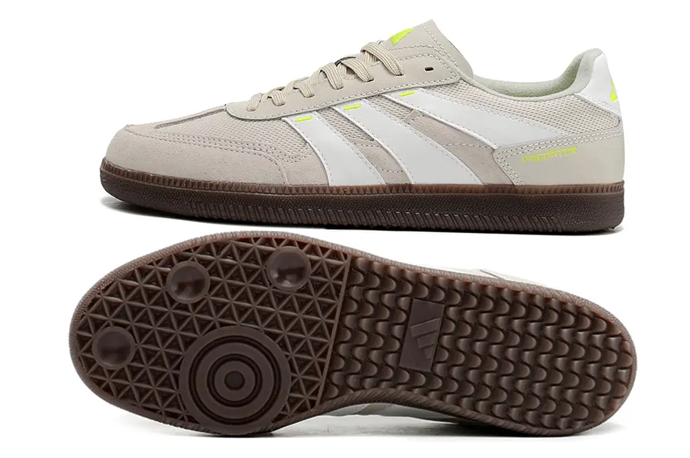 Adidas Predator Freestyle IC - Beige/Light Beige/Neon Green