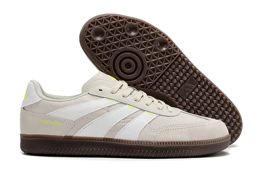 Adidas Predator Freestyle IC - Beige/Light Beige/Neon Green