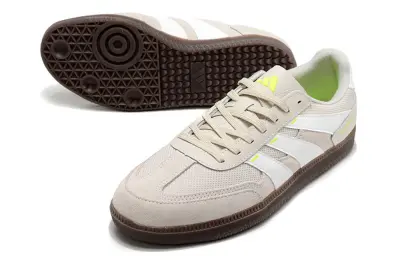Adidas Predator Freestyle IC - Beige/Light Beige/Neon Green