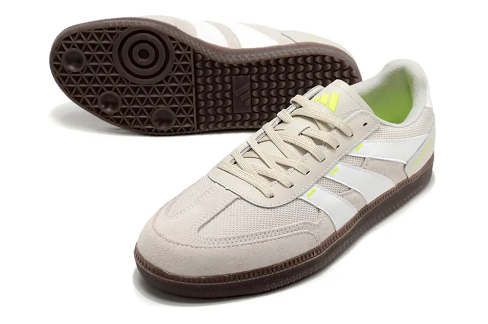 Adidas Predator Freestyle IC - Beige/Light Beige/Neon Green
