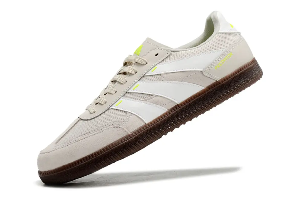 Adidas Predator Freestyle IC - Beige/Light Beige/Neon Green
