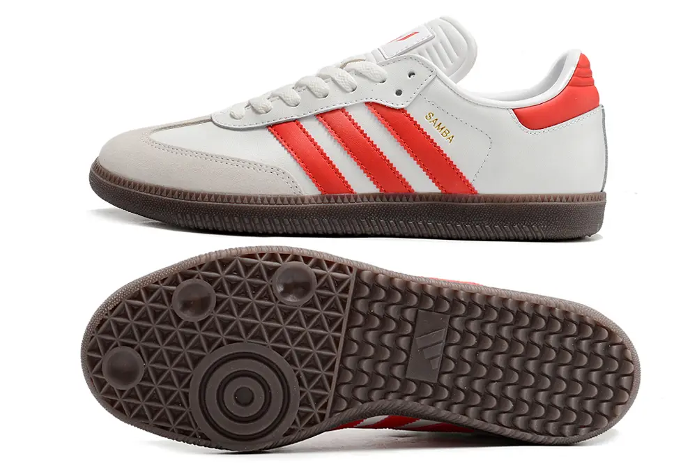Adidas Samba OG IC - White/Fiery Red/Chocolate Brown