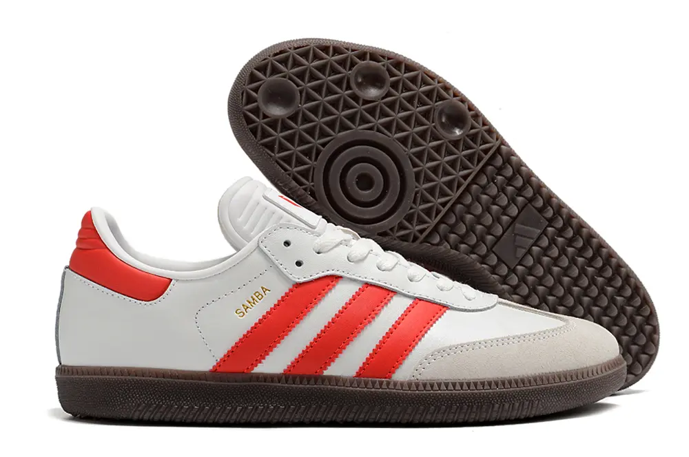 Adidas Samba OG IC - White/Fiery Red/Chocolate Brown
