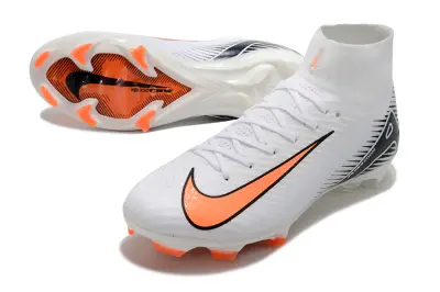 Nike Air Zoom Mercurial Superfly 10 Elite FG - White/Vibrant Orange/Jet Black
