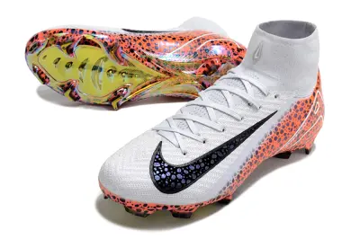 Nike Air Zoom Mercurial Superfly 10 Elite FG - White/Electric Orange/Black