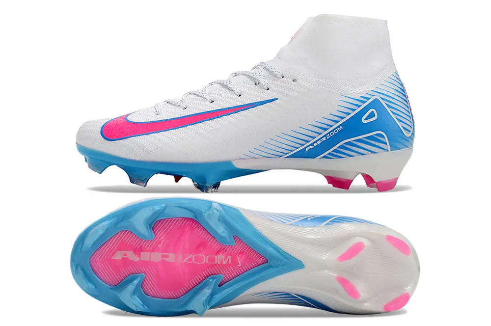Nike Air Zoom Mercurial Superfly 10 Elite FG - White/Ice Blue/Pink Strike