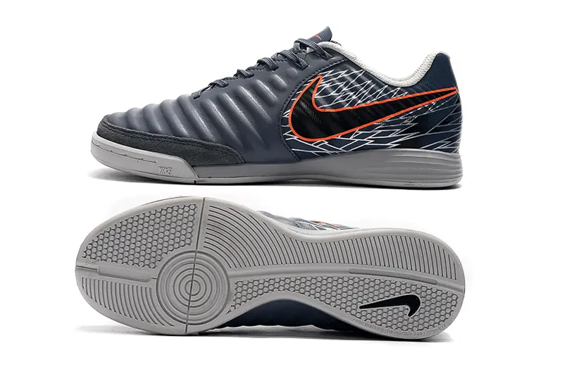 Nike Tiempo Ligera IV IC - Grey/Dark Grey/Crimson Orange