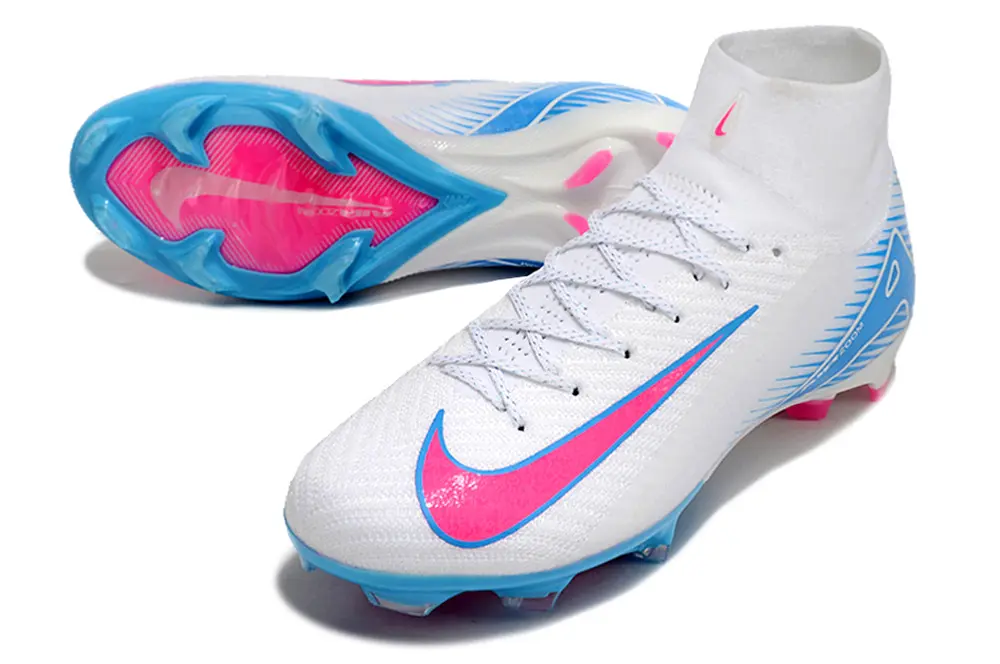 Nike Air Zoom Mercurial Superfly 10 Elite FG - White/Ice Blue/Pink Strike
