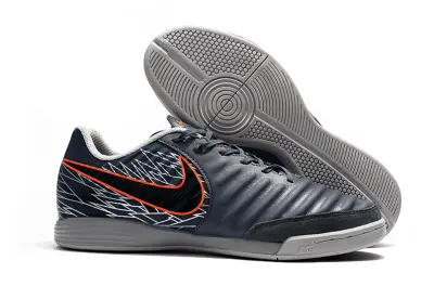 Nike Tiempo Ligera IV IC - Grey/Dark Grey/Crimson Orange