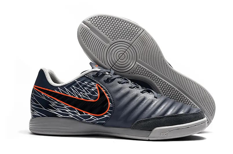 Nike Tiempo Ligera IV IC - Grey/Dark Grey/Crimson Orange