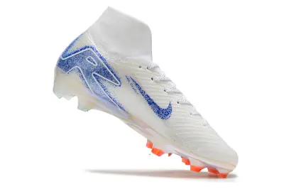 Nike Air Zoom Mercurial Superfly 10 Elite FG - White/Blue Glitter/Orange Accent