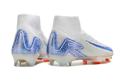 Nike Air Zoom Mercurial Superfly 10 Elite FG - White/Blue Glitter/Orange Accent
