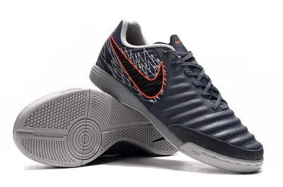 Nike Tiempo Ligera IV IC - Grey/Dark Grey/Crimson Orange