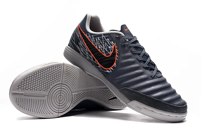 Nike Tiempo Ligera IV IC - Grey/Dark Grey/Crimson Orange