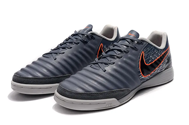 Nike Tiempo Ligera IV IC - Grey/Dark Grey/Crimson Orange