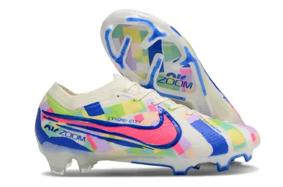 Nike Air Zoom Mercurial Vapor 15 Elite FG - White/Electric Blue/Pink Flash