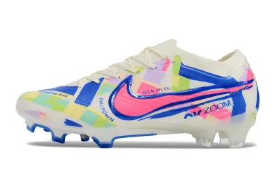 Nike Air Zoom Mercurial Vapor 15 Elite FG - White/Electric Blue/Pink Flash