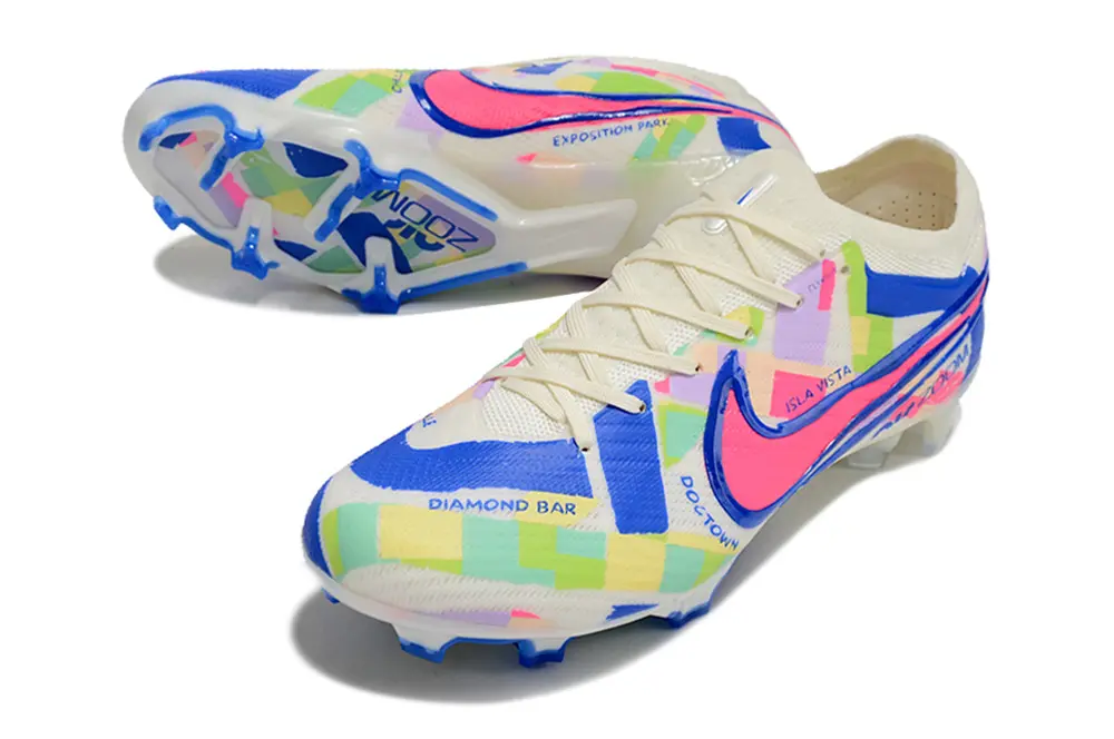 Nike Air Zoom Mercurial Vapor 15 Elite FG - White/Electric Blue/Pink Flash
