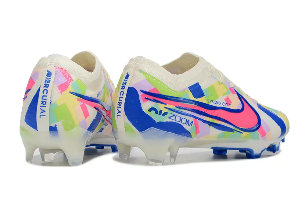 Nike Air Zoom Mercurial Vapor 15 Elite FG - White/Electric Blue/Pink Flash