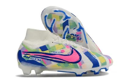 Nike Air Zoom Mercurial Superfly 10 Elite FG - White/Neon Pink/Deep Blue