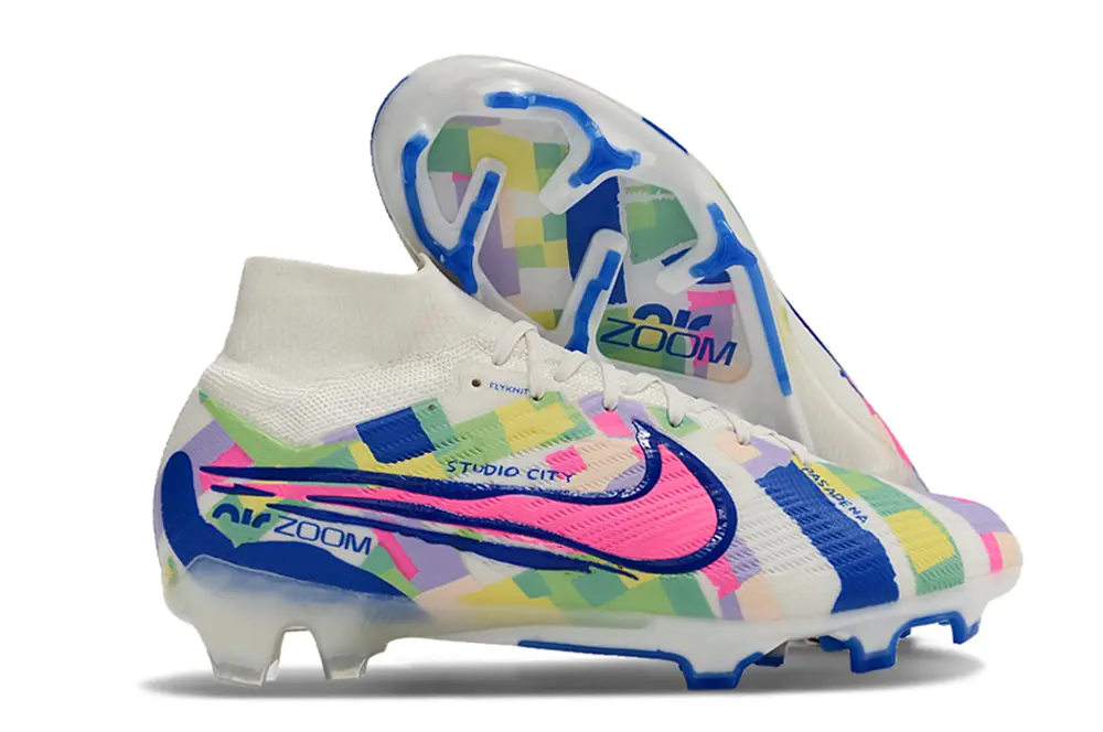 Nike Air Zoom Mercurial Superfly 10 Elite FG - White/Neon Pink/Deep Blue