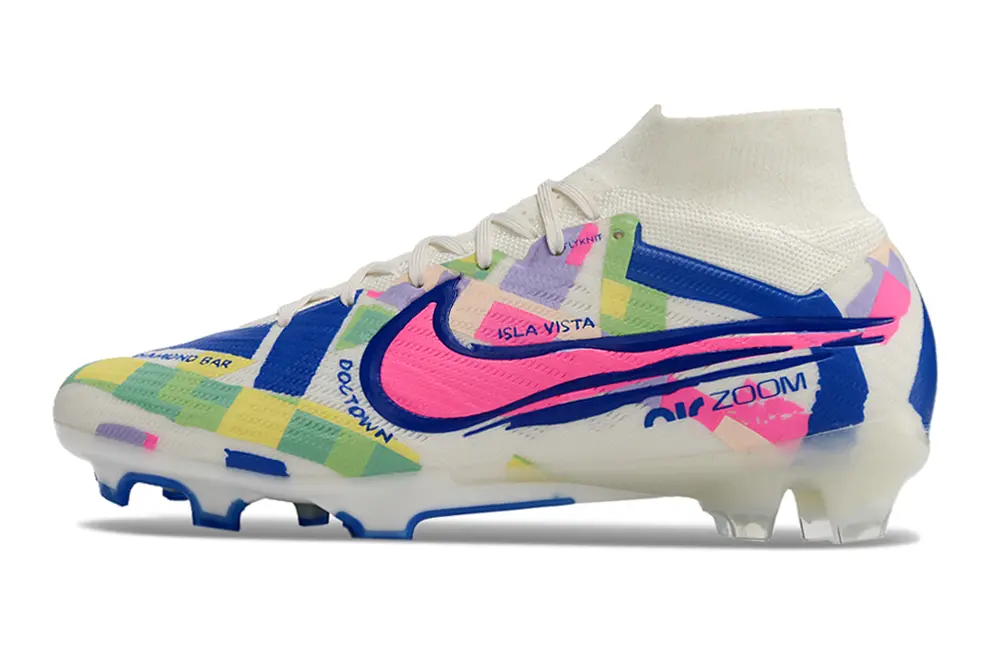 Nike Air Zoom Mercurial Superfly 10 Elite FG - White/Neon Pink/Deep Blue