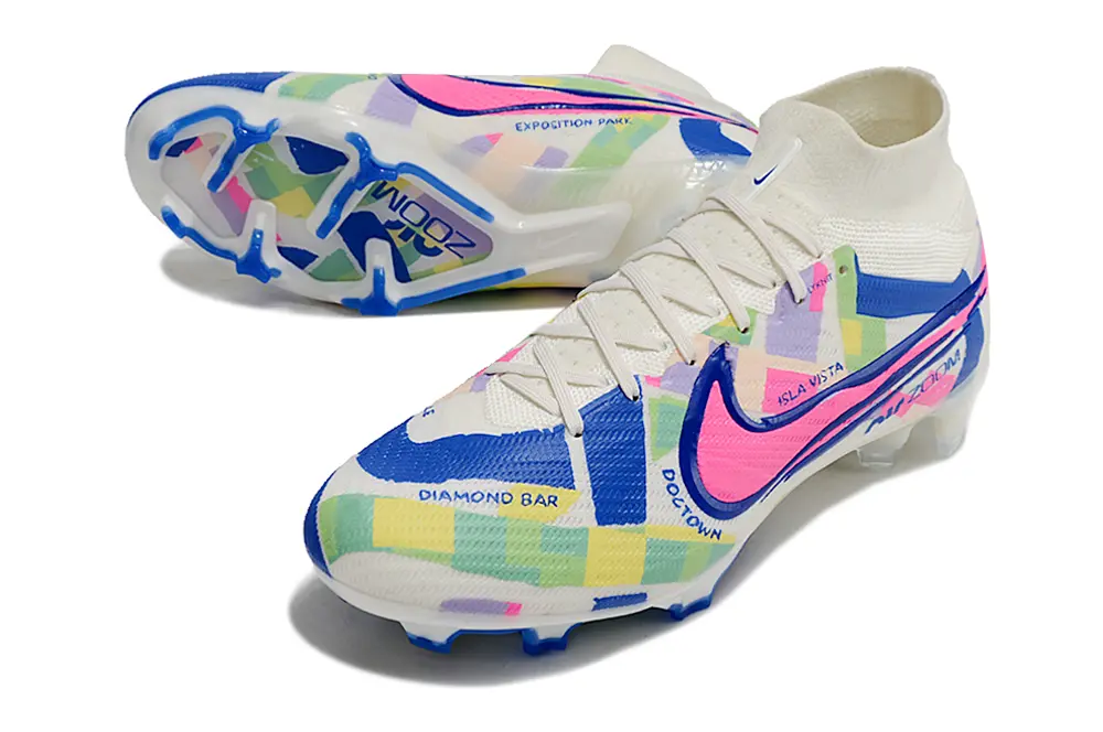 Nike Air Zoom Mercurial Superfly 10 Elite FG - White/Neon Pink/Deep Blue