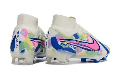 Nike Air Zoom Mercurial Superfly 10 Elite FG - White/Neon Pink/Deep Blue