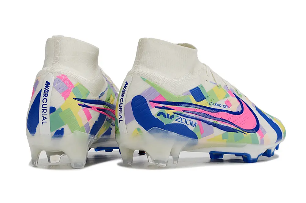 Nike Air Zoom Mercurial Superfly 10 Elite FG - White/Neon Pink/Deep Blue