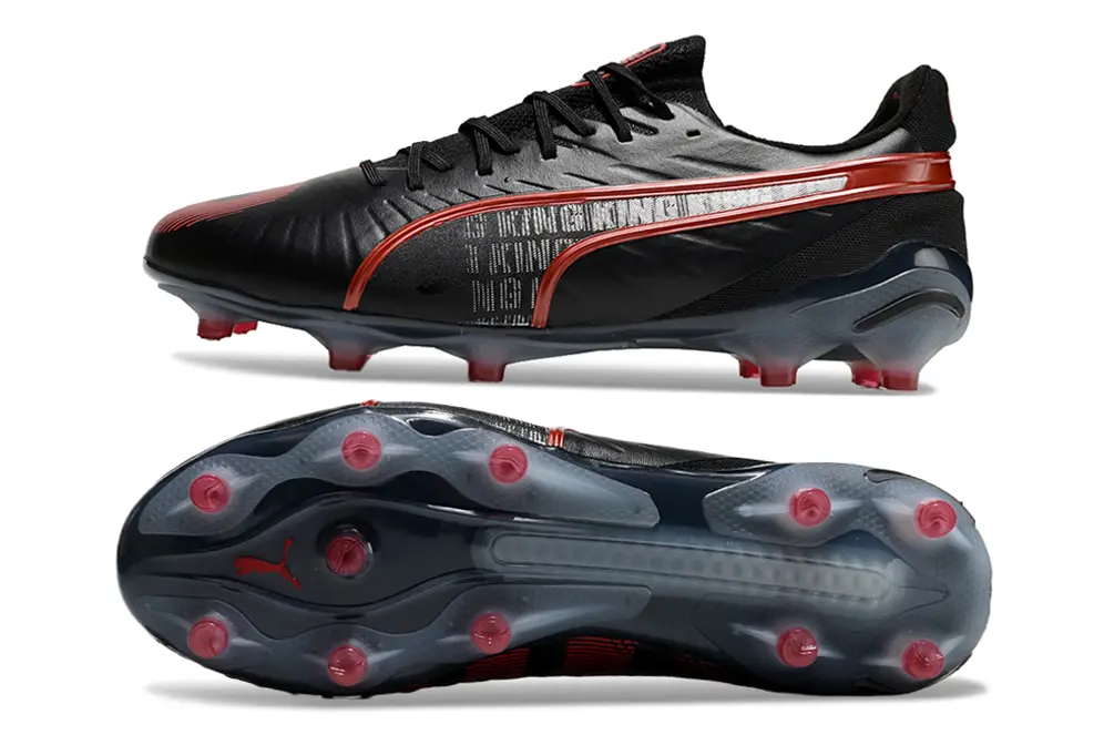 Puma King Ultimate AG - Black/Crimson Red/Steel Grey