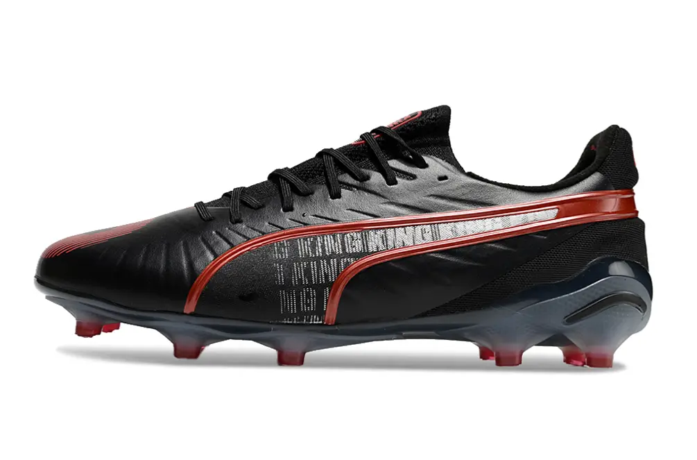 Puma King Ultimate AG - Black/Crimson Red/Steel Grey