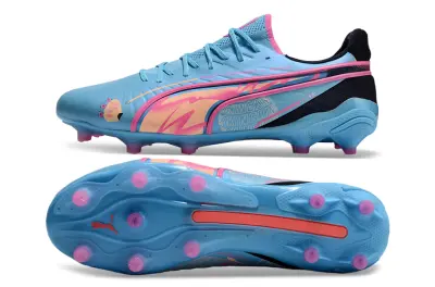 Puma King Ultimate AG - Blue/Bright Pink/Frosted Blue