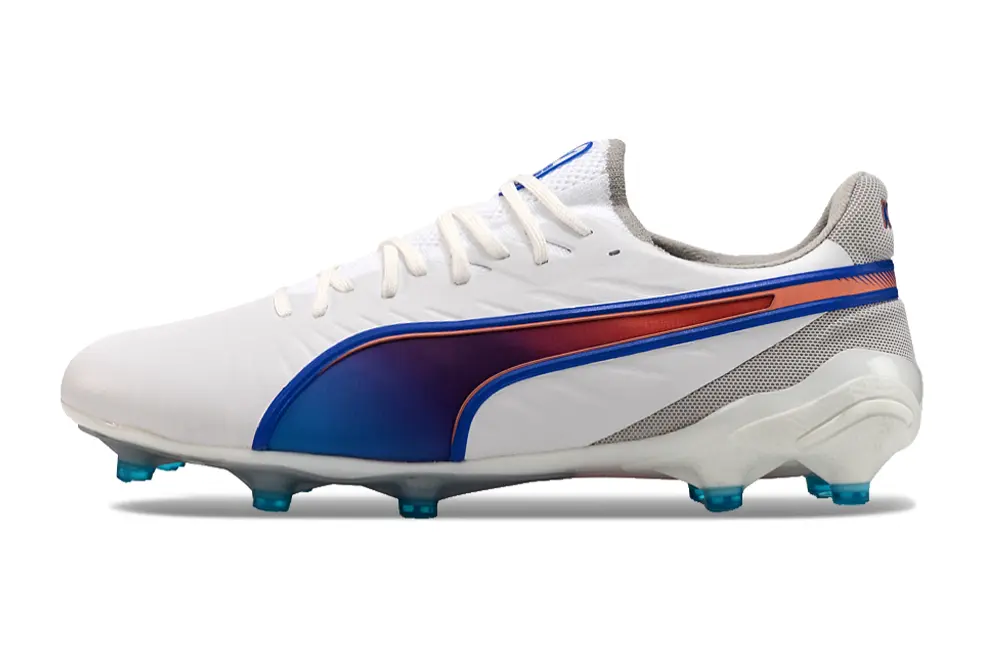 Puma King Ultimate AG - White/Electric Blue/Pink Flash