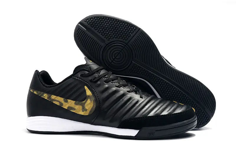 Nike Tiempo Ligera IV IC - Black/Gold Cheetah/White