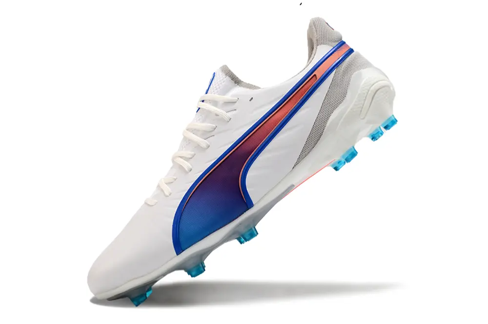 Puma King Ultimate AG - White/Electric Blue/Pink Flash