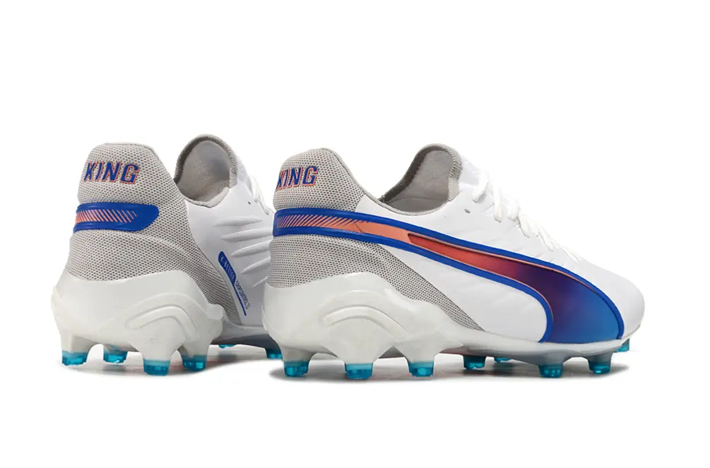 Puma King Ultimate AG - White/Electric Blue/Pink Flash