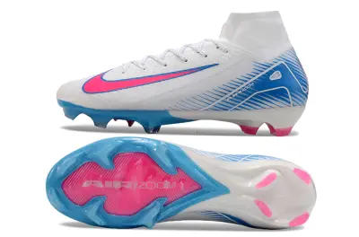 Nike Air Zoom Mercurial Superfly 10 Elite FG - White/Sky Blue/Hot Pink