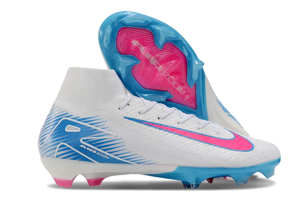 Nike Air Zoom Mercurial Superfly 10 Elite FG - White/Sky Blue/Hot Pink