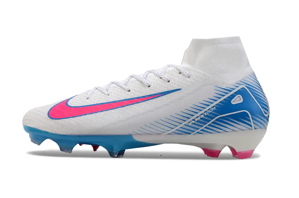 Nike Air Zoom Mercurial Superfly 10 Elite FG - White/Sky Blue/Hot Pink