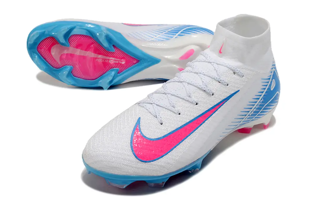 Nike Air Zoom Mercurial Superfly 10 Elite FG - White/Sky Blue/Hot Pink