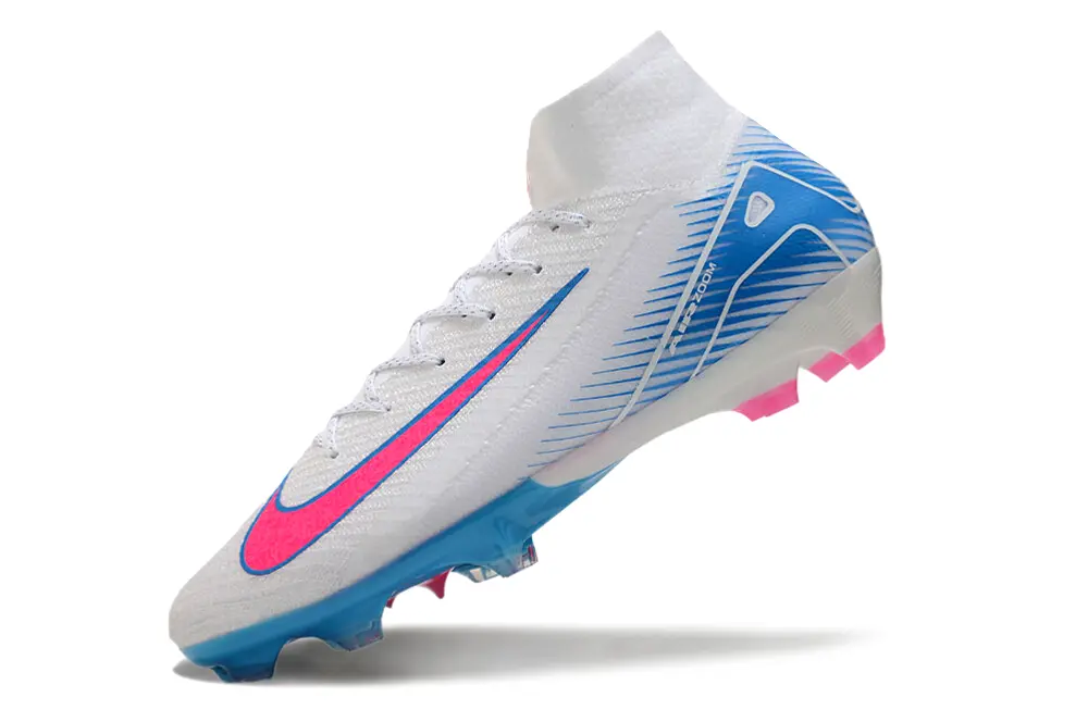 Nike Air Zoom Mercurial Superfly 10 Elite FG - White/Sky Blue/Hot Pink