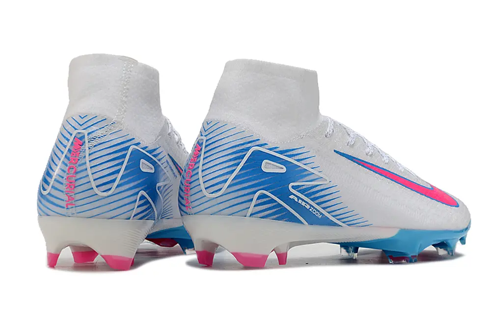 Nike Air Zoom Mercurial Superfly 10 Elite FG - White/Sky Blue/Hot Pink
