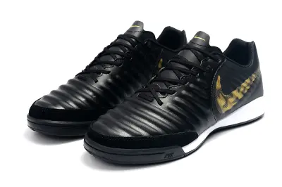 Nike Tiempo Ligera IV IC - Black/Gold Cheetah/White