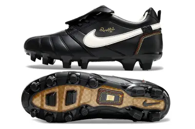 Ronaldinho x Nike Tiempo R10 Elite FG - Black/Ivory White/Crimson Red