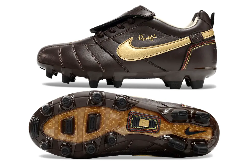 Ronaldinho x Nike Tiempo R10 Elite FG - Brown/Gold/Red